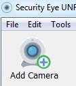 Przycisk Add Camera w Security Eye